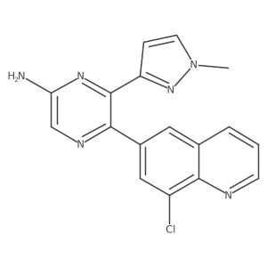 5-(8-Chloro-6-quinolinyl)-6-(1-methyl-1H-pyrazol-3-yl)-2-pyrazinamine结构式