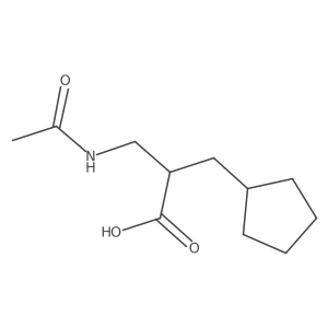 2-(Cyclopentylmethyl)-3-acetamidopropanoic acid Structure