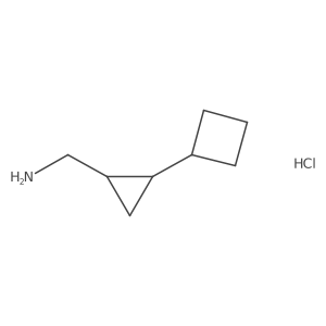 [(1R,2S)-2-cyclobutylcyclopropyl]methanamine hydrochloride Structure