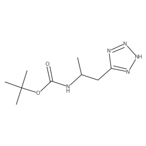 tert-butyl N-[1-(1H-1,2,3,4-tetrazol-5-yl)propan-2-yl]carbamate结构式
