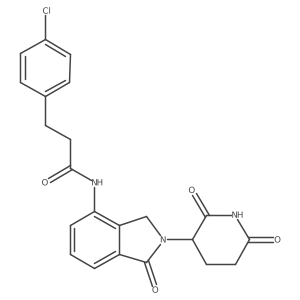 3-(4-chlorophenyl)-N-[2-(2,6-dioxo-3-piperidyl)-1-oxo-isoindolin-4-yl]propanamide Structure
