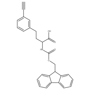 Fmoc-HomoPhe(3-ethynyl)-OH结构式
