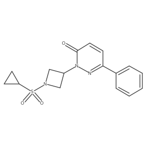 2-[1-(Cyclopropanesulfonyl)azetidin-3-yl]-6-phenyl-2,3-dihydropyridazin-3-one结构式
