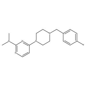 4-[4-[(4-Fluorophenyl)methyl]piperazin-1-yl]-N,N-dimethylpyrimidin-2-amine结构式