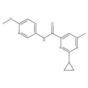 2-Cyclopropyl-N-(6-methoxypyridin-3-yl)-6-methylpyrimidine-4-carboxamide Structure