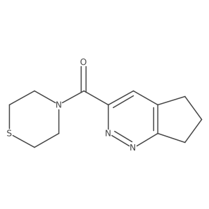 4-{5H,6H,7H-cyclopenta[c]pyridazine-3-carbonyl}thiomorpholine Structure