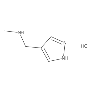 methyl[(1H-pyrazol-4-yl)methyl]amine hydrochloride结构式