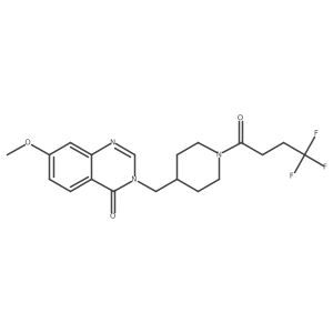 7-Methoxy-3-{[1-(4,4,4-trifluorobutanoyl)piperidin-4-yl]methyl}-3,4-dihydroquinazolin-4-one结构式