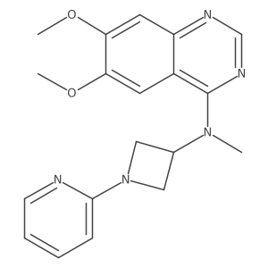 6,7-dimethoxy-N-methyl-N-[1-(pyridin-2-yl)azetidin-3-yl]quinazolin-4-amine结构式