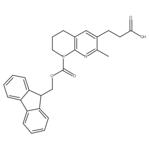 3-(8-{[(9H-fluoren-9-yl)methoxy]carbonyl}-2-methyl-5,6,7,8-tetrahydro-1,8-naphthyridin-3-yl)propanoic acid Structure