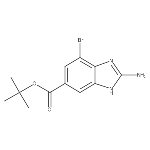 tert-butyl 2-amino-4-bromo-1H-1,3-benzodiazole-6-carboxylate结构式