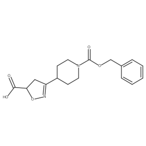 3-{1-[(Benzyloxy)carbonyl]piperidin-4-yl}-4,5-dihydro-1,2-oxazole-5-carboxylic acid Structure