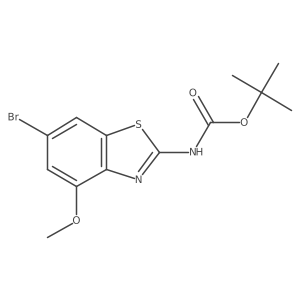 tert-butyl N-(6-bromo-4-methoxy-1,3-benzothiazol-2-yl)carbamate结构式