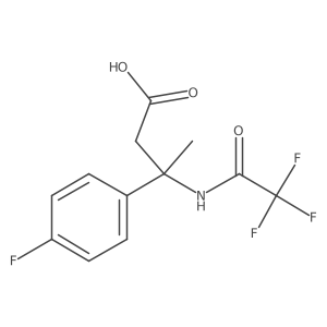 3-(4-Fluorophenyl)-3-(2,2,2-trifluoroacetamido)butanoic acid结构式