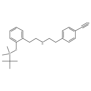 4-[2-[[2-[2-[[(1,1-Dimethylethyl)dimethylsilyl]oxy]phenyl]ethyl]amino]ethyl]benzonitrile Structure