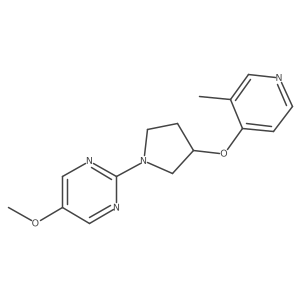 5-Methoxy-2-{3-[(3-methylpyridin-4-yl)oxy]pyrrolidin-1-yl}pyrimidine结构式