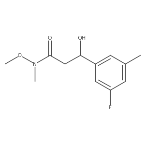 3-(3-Fluoro-5-methylphenyl)-3-hydroxy-N-methoxy-N-methylpropanamide Structure