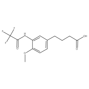 4-[4-Methoxy-3-(2,2,2-trifluoroacetamido)phenyl]butanoic acid结构式
