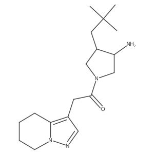1-[3-amino-4-(2,2-dimethylpropyl)pyrrolidin-1-yl]-2-{4H,5H,6H,7H-pyrazolo[1,5-a]pyridin-3-yl}ethan-1-one Structure