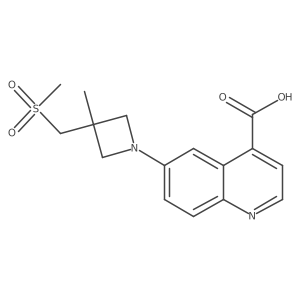 6-[3-Methyl-3-[(methylsulfonyl)methyl]-1-azetidinyl]-4-quinolinecarboxylic acid Structure