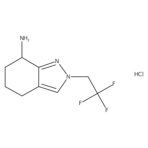 2-(2,2,2-trifluoroethyl)-4,5,6,7-tetrahydro-2H-indazol-7-amine hydrochloride Structure