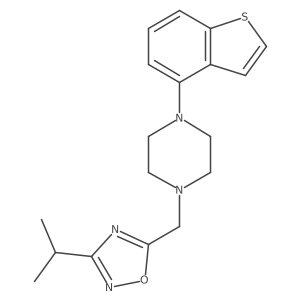 1-(1-Benzothiophen-4-yl)-4-{[3-(propan-2-yl)-1,2,4-oxadiazol-5-yl]methyl}piperazine结构式