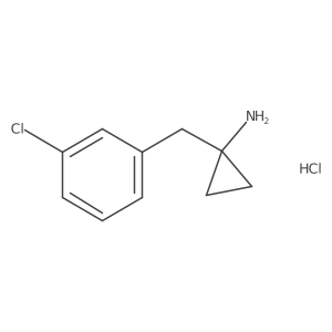 1-[(3-Chlorophenyl)methyl]cyclopropan-1-amine hydrochloride Structure