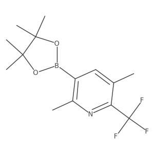 Pyridine, 2,5-dimethyl-3-(4,4,5,5-tetramethyl-1,3,2-dioxaborolan-2-yl)-6-(trifluoromethyl)- Structure