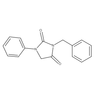 1-Phenyl-3-(phenylmethyl)-2,4-imidazolidinedione结构式