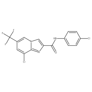 8-chloro-N-(4-chlorophenyl)-6-(trifluoromethyl)imidazo[1,2-a]pyridine-2-carboxamide结构式