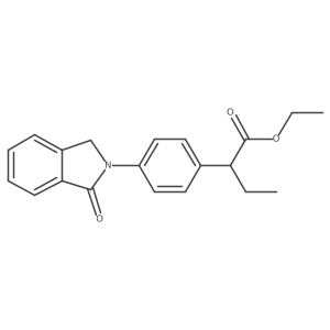 Benzeneacetic acid, 4-(1,3-dihydro-1-oxo-2H-isoindol-2-yl)-alpha-ethyl-, ethyl ester Structure