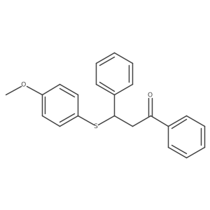(3R)-3-[(4-Methoxyphenyl)thio]-1,3-diphenyl-1-propanone结构式