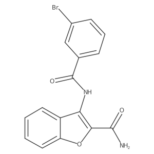 3-(3-Bromobenzamido)benzofuran-2-carboxamide结构式