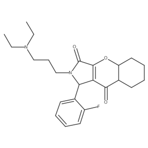 2-[3-(diethylamino)propyl]-1-(2-fluorophenyl)-4a,5,6,7,8,8a-hexahydro-1H-chromeno[2,3-c]pyrrole-3,9-dione Structure