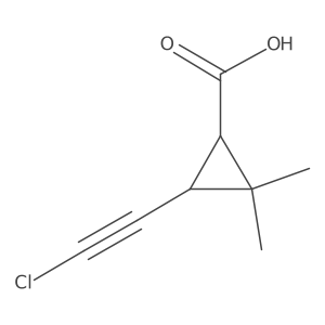 3-(2-Chloroethynyl)-2,2-dimethylcyclopropanecarboxylic Acid Structure