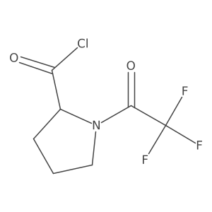 (S)-1-(2,2,2-trifluoroacetyl)pyrrolidine-2-carbonyl chloride结构式