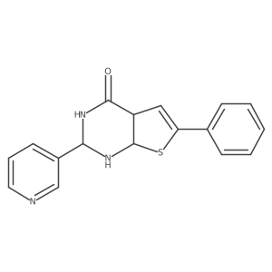 6-phenyl-2-pyridin-3-yl-2,3,4a,7a-tetrahydro-1H-thieno[2,3-d]pyrimidin-4-one结构式