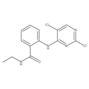 2-(2,5-Dichloro-pyrimidin-4-ylamino)-N-ethyl-benzamide结构式