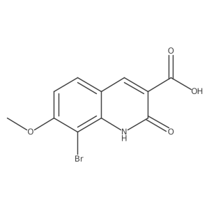 8-Bromo-1,2-dihydro-7-methoxy-2-oxo-3-quinolinecarboxylic acid结构式
