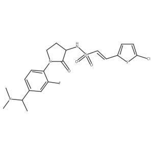 (E)-2-(5-Chlorothiophen-2-Yl)-N-[(3s)-1-{4-[(1s)-1-(Dimethylamino)ethyl]-2-Fluorophenyl}-2-Oxopyrrolidin-3-Yl]ethenesulfonamide结构式