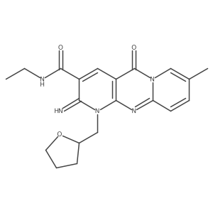 N-ethyl-2-imino-8-methyl-5-oxo-1-(tetrahydrofuran-2-ylmethyl)-1,5-dihydro-2H-dipyrido[1,2-a:2',3'-d]pyrimidine-3-carboxamide结构式