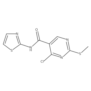 4-Chloro-2-(methylthio)-N-2-thiazolyl-5-pyrimidinecarboxamide Structure