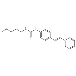 Thiourea, N-(3-methoxypropyl)-N'-[4-(2-phenyldiazenyl)phenyl]- Structure