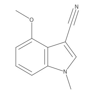 4-methoxy-1-methyl-1H-indole-3-carbonitrile结构式