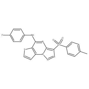 N-(4-fluorophenyl)-3-tosylthieno[2,3-e][1,2,3]triazolo[1,5-a]pyrimidin-5-amine结构式