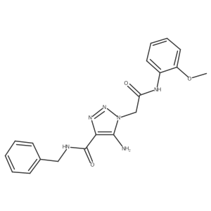 5-amino-N-benzyl-1-{2-[(2-methoxyphenyl)amino]-2-oxoethyl}-1H-1,2,3-triazole-4-carboxamide结构式