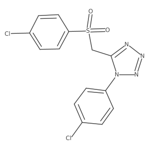1-(4-chlorophenyl)-5-{[(4-chlorophenyl)sulfonyl]methyl}-1H-tetrazole Structure