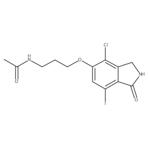 Acetamide,n-[3-[(4-chloro-2,3-dihydro-7-iodo-1-oxo-1h-isoindol-5-yl)oxy]propyl]-结构式