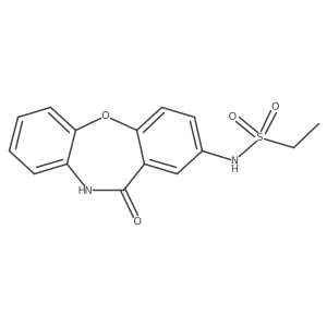 N-(11-oxo-10,11-dihydrodibenzo[b,f][1,4]oxazepin-2-yl)ethanesulfonamide结构式