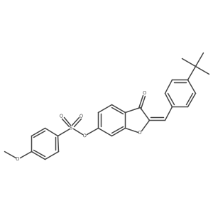 (2Z)-2-(4-tert-butylbenzylidene)-3-oxo-2,3-dihydro-1-benzofuran-6-yl 4-methoxybenzenesulfonate Structure